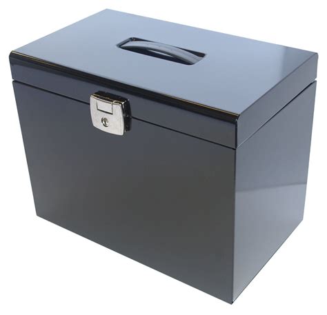 lockable metal document box|portable lock box for files.